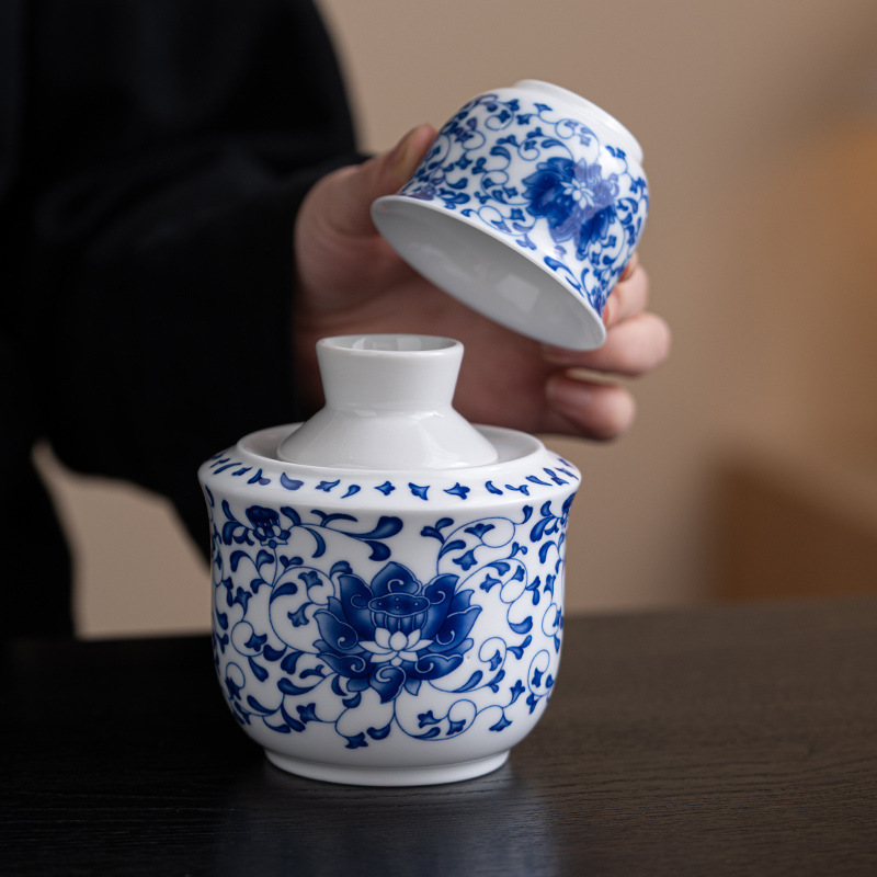 Warm Wine Pot Household Hot Wine Pot Ceramic Hand-painted Warm Wine Utensils Half a Jin Two Liang White Wine Yellow Wine Warmer suit