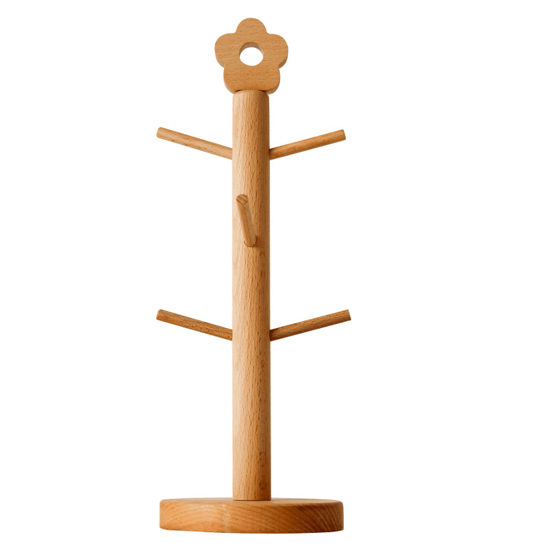 Taza de madera portavasos hogar cocina taza de agua estante de almacenamiento al revés árbol estante creativo reloj pulsera de almacenamiento rack