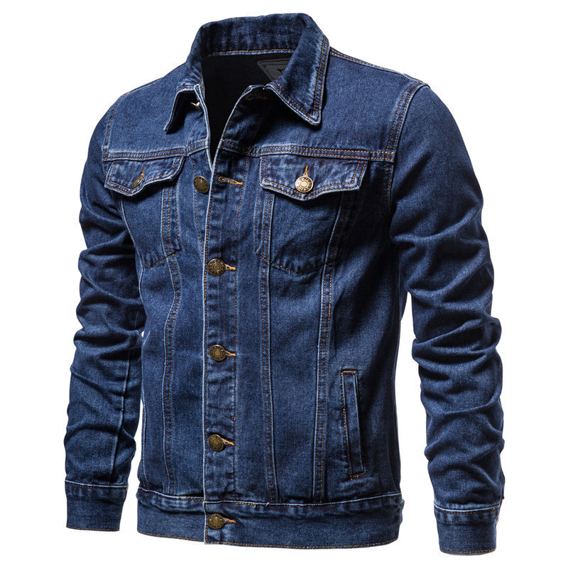 2025 New Spring, Autumn, and Winter Men's Denim Jacket Japanese Style Casual Youthful Trendy Workwear Denim Coat Men's Clothing