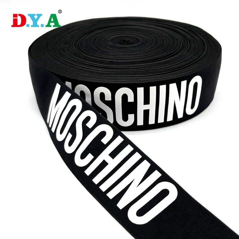 Nylon Printed Elastic Band with Printed Text, Elastic Band for Shorts and Swim Trunks, Lettered Elastic Band for Clothing, Headband, Hairband Nylon Printed Elastic Band with Printed Text, Elastic Band for Shorts and Swim Trunks, Lettered Elastic Band for Clothing, Headband, Hairband