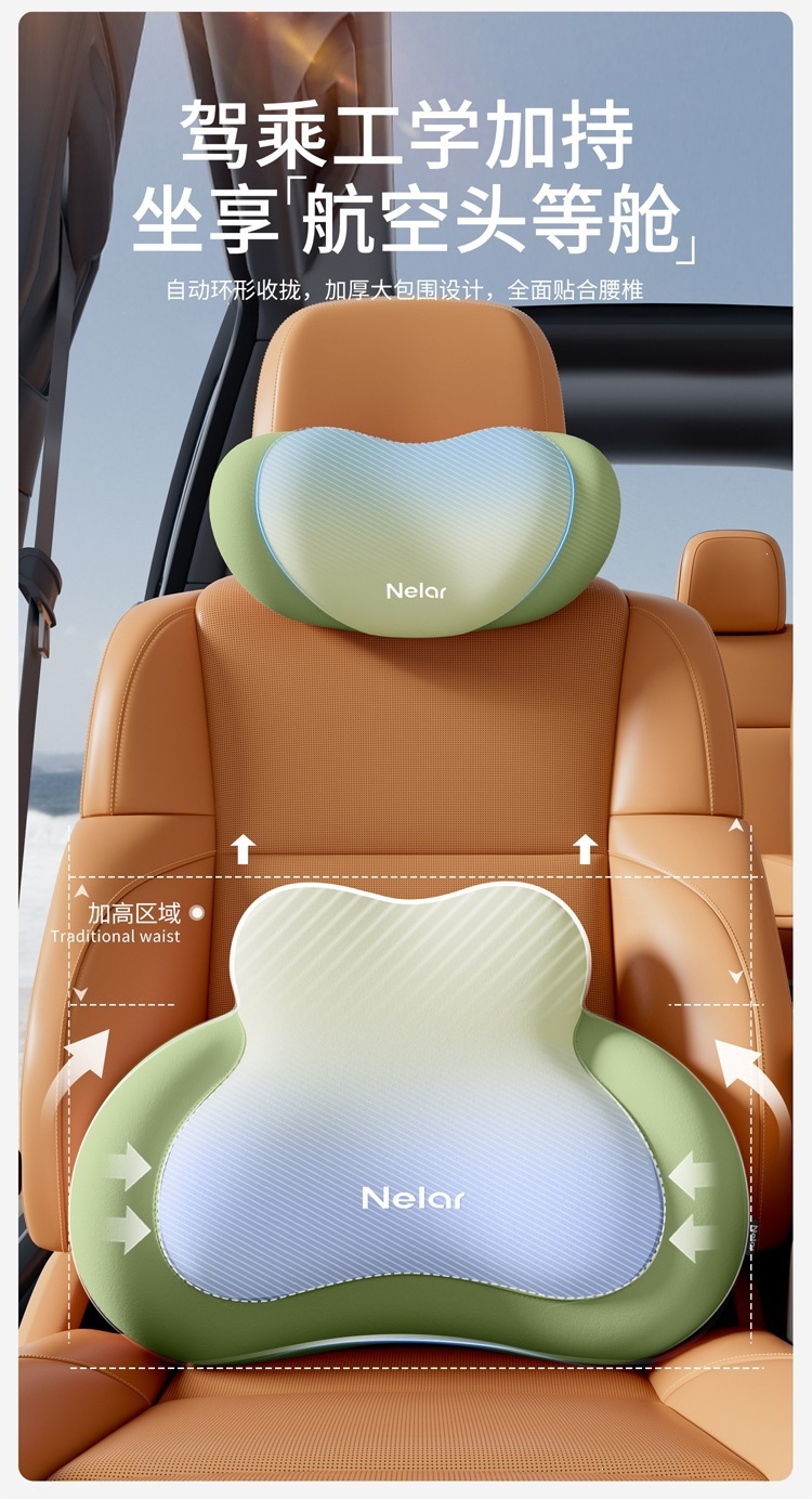 Nila Car Lumbar Support Cushion Seat Cushion Driver's Cushion for Long Hours of Driving Car Lumbar Cushion Other