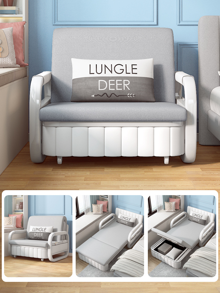 Sofa Bed Dual-Purpose Multifunctional Retractable Foldable Bed for Single or Double People, Suitable for Small Apartments, Living Room, Bedroom, and Separate Sleeping Spaces