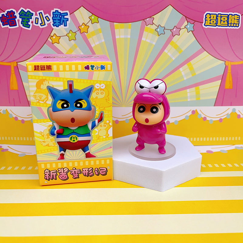 本物のクレヨンしんちゃんアニメトレンディなデスクトップ車の装飾品オフィスかわいいホーム漫画装飾ブラインドボックス|undefined