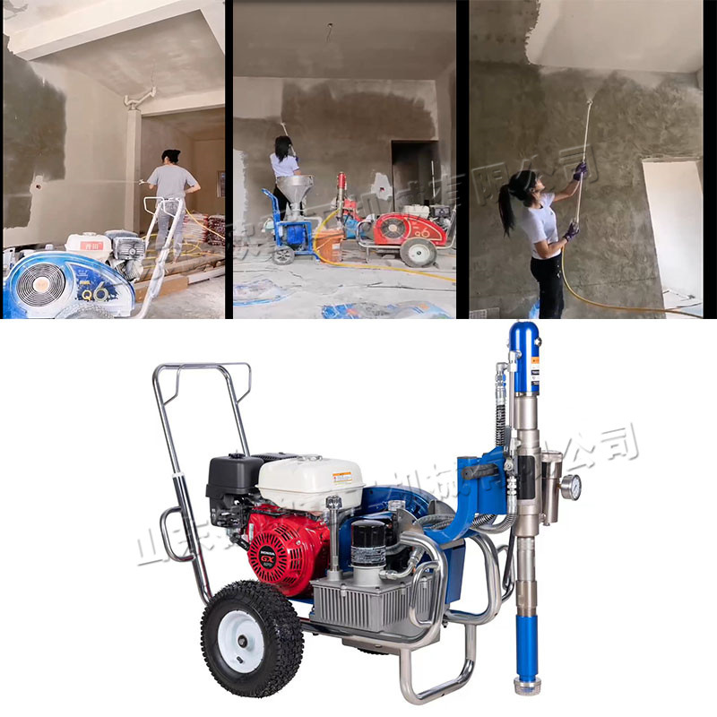 真石漆防腐漆机 室内装修腻子粉自动喷涂机 环氧地坪漆喷浆机