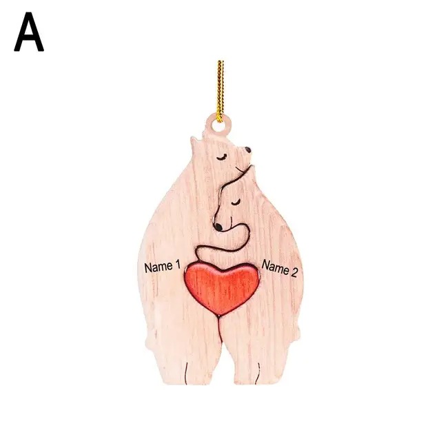 Nuevo coche de la familia del oso personalizado transfronterizo/Decoración de Navidad colgando decoración de Navidad