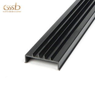 Custom abs extrusion plastic accessories glass sliding sliding door handle processing mountain-shaped guide rail profile