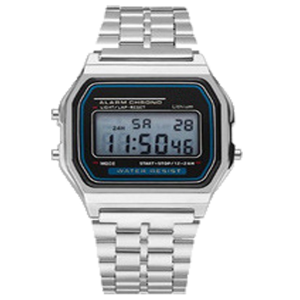 explosions LED electronic watch WR F91W steel belt A159 Harajuku wind Kakashi watch multi-function watch_voghion.com