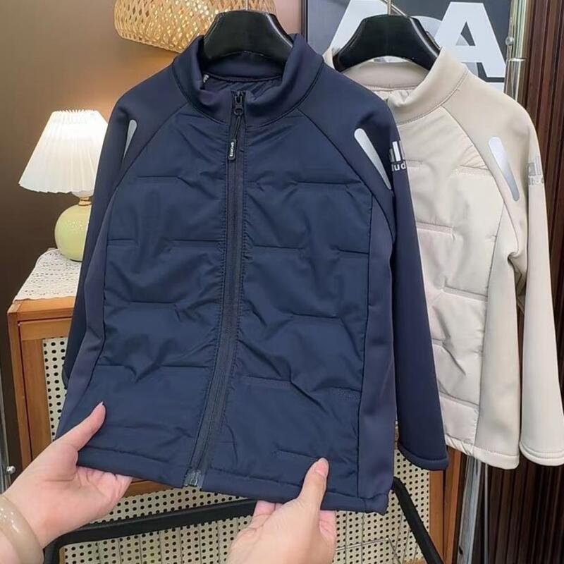 男童秋冬外套2025洋气韩版棉服薄棉袄中大童外套藏青色米咖色现货|undefined