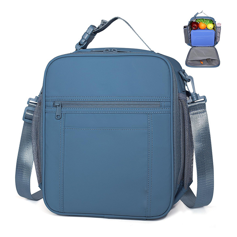Nueva bolsa de almuerzo impermeable de nailon, bolsa de almuerzo con aislamiento térmico, caja de almuerzo, refrigerador, caja de almuerzo, caja de almuerzo, bocadillos y agua