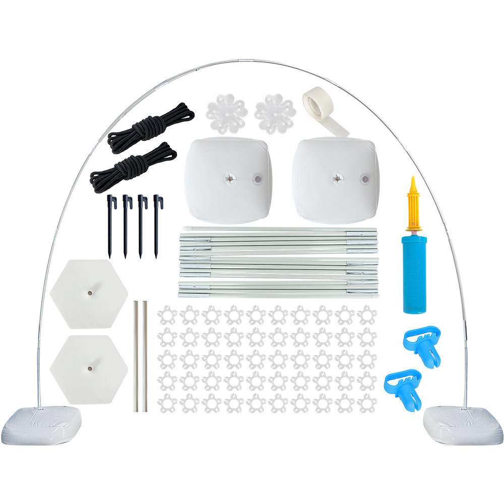 15-Sección varilla de fibra bolsa de agua base globo arco traje fiesta de cumpleaños decoración de la boda globo soporte