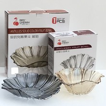 安的列斯玻璃果盘果斗离子电镀安格尔西茶几水果盘干果盘批发