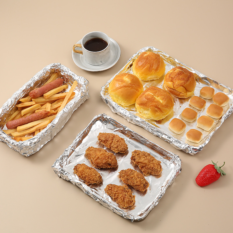 廠家直銷錫紙烤箱紙飯店加厚鋁箔紙烤肉紙烤紅薯燒烤烘焙錫箔紙