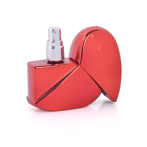 25ML electroplated color love perfume bottle cosmetic glass bottle travel hydration spray bottle glass empty bottle
