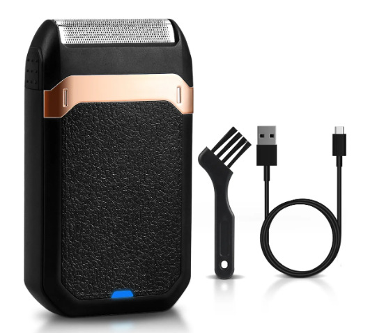 Rasoio elettrico da uomo portatile, a movimento alternato, ideale per viaggi e trasferte di lavoro. Elettrodomestici per la casa e la cura della persona._voghion.com