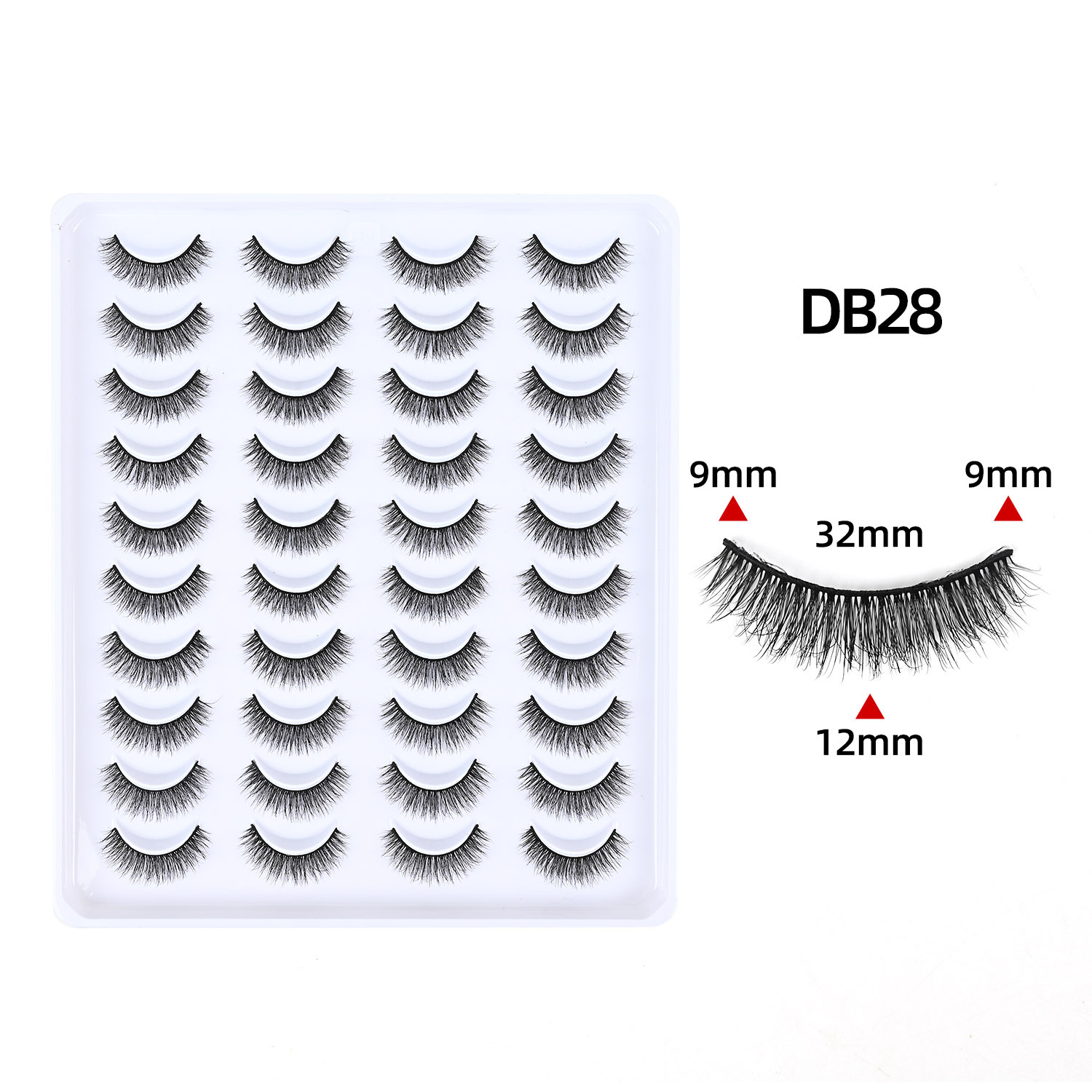 Gran capacidad de comercio exterior de Europa y los Estados Unidos una sola pieza de pestañas falsas tridimensionales curvas naturales cortas auto-injerto a pestañas peludas