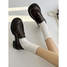 日系小皮鞋女2025春季新款英伦风黑色厚底乐福鞋复古jk制服单鞋子