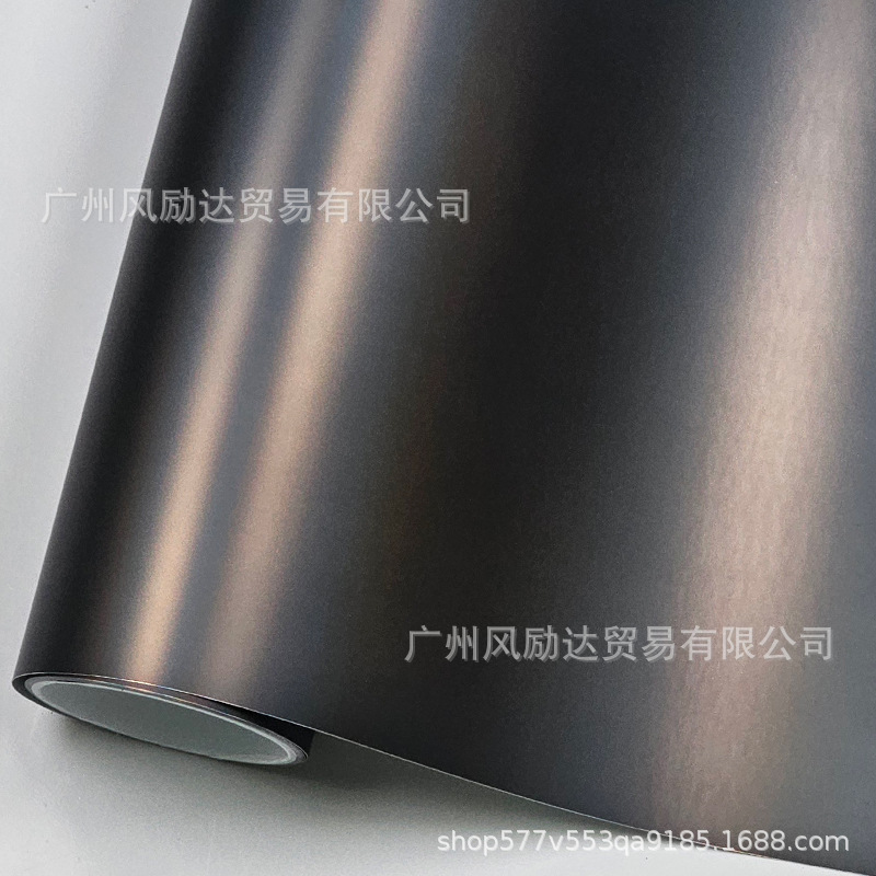 PET car color change film, ultra-sub-laser rainbow electroplated metallic gold sticker for interior rearview mirror