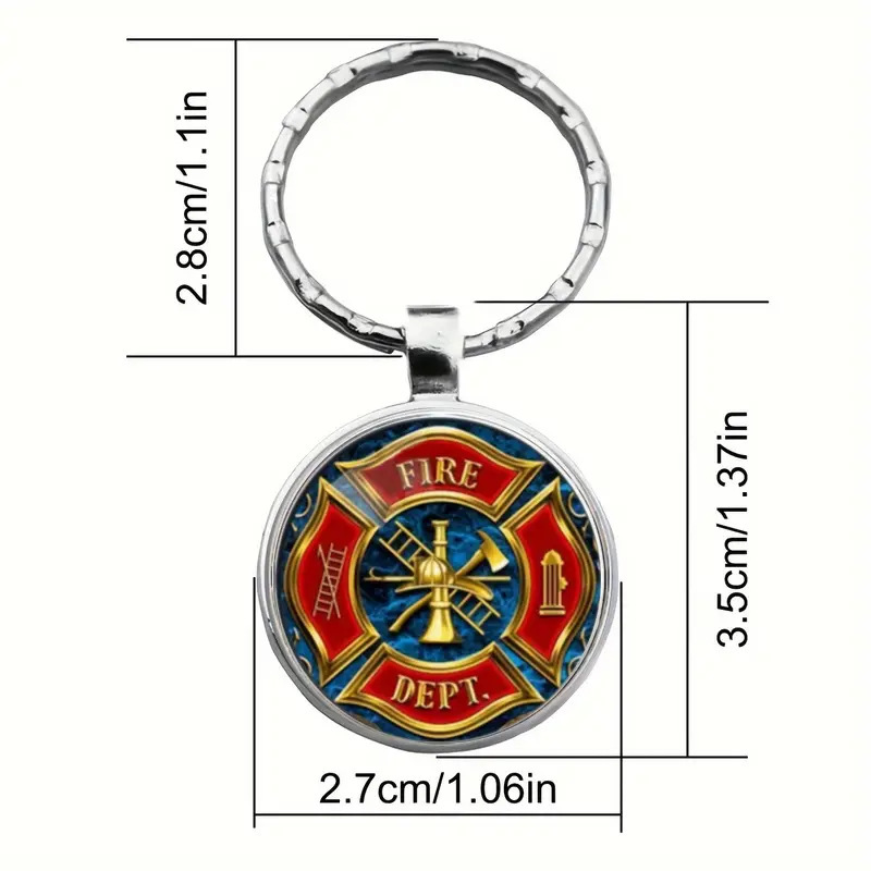 Keychain-black and red logo, durable perfect gift, unisex, unique emergency