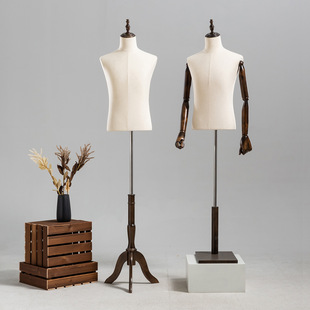 Korean Men's Dummy Half-length Model Props High-end Clothing Store Clothes Full-body Model Hanger Window Display Rack
