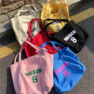 Capacious shoulder bag, one-shoulder bag, shopping bag