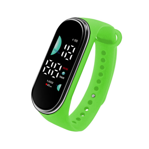 New Student Electronic Watch Candy Color Model 9 LED Bracelet Touch Waterproof Children's Personality Watch Wholesale