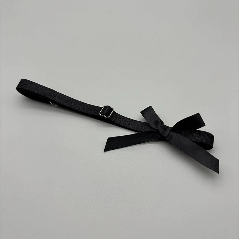 Leg Strap Bow Garter, Satin Ribbon Accessory, Adjustable One Size (Various Colors)