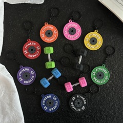 スポーツ器材キーホルダーシリーズ高級感iu系バッグストラップダンベル片リュックサックアクセサリー掛け女子アクセサリー