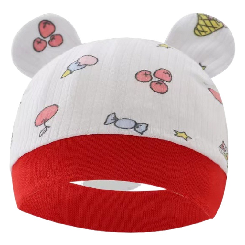 Foreign trade Europe and the United States newborn fetal cap baby cap baby binaural cap 8922046