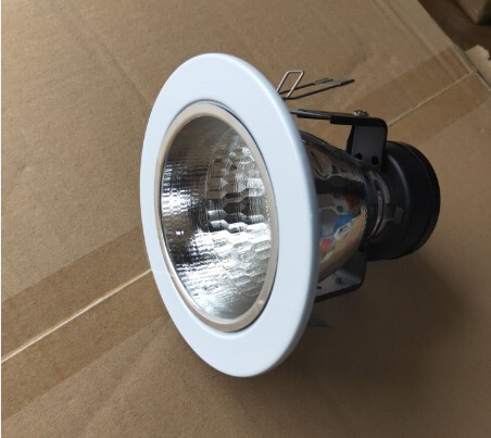 G3YN Old-Model Downlight, 6-Inch Straight Screw Grille Light with 2.5-Inch LED Energy-Saving E27 Lamp Base — Ceiling Spotlight with Housing and Shade