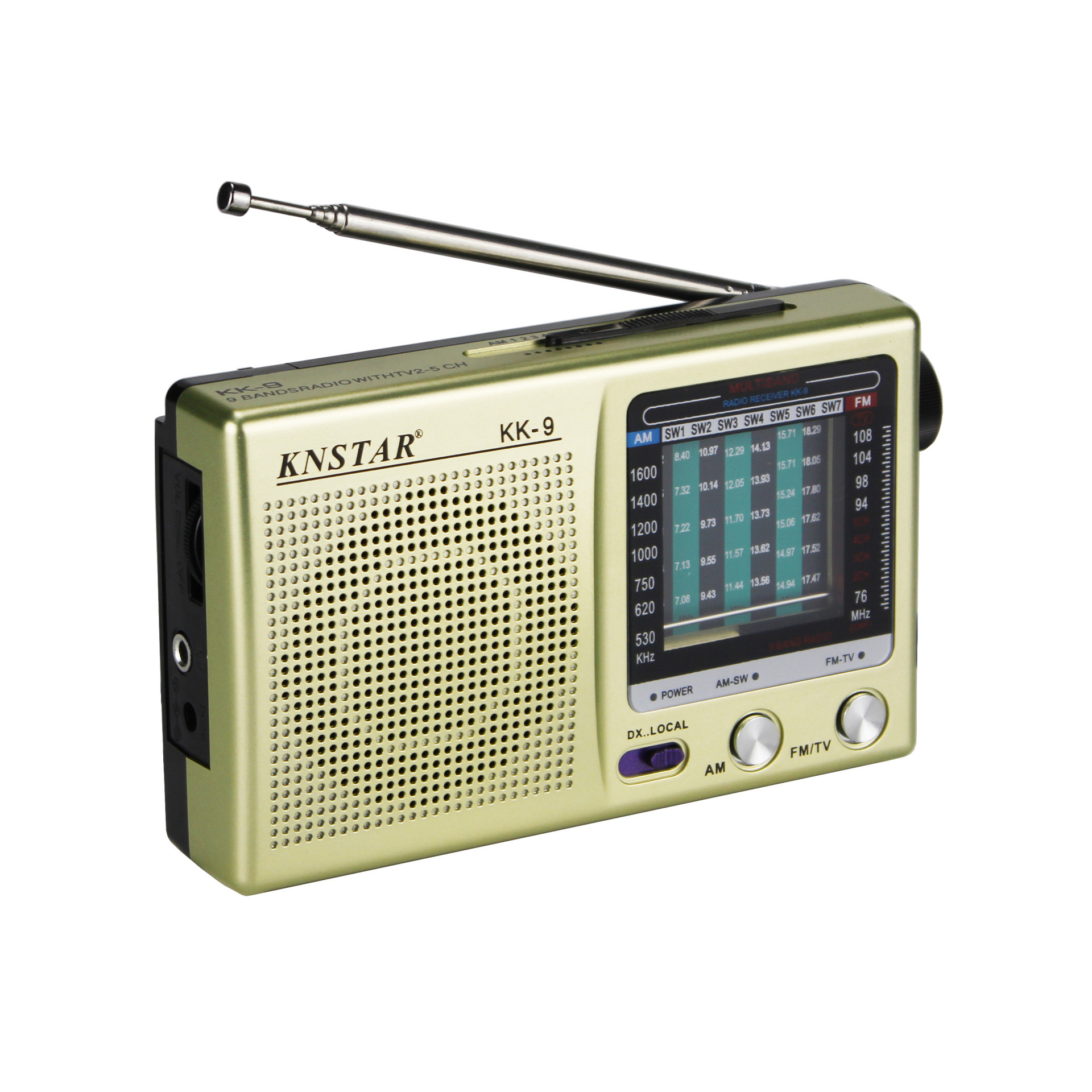 Nuevo multibanda antiguo radio semiconductor multifuncional am fm sw portátil retro