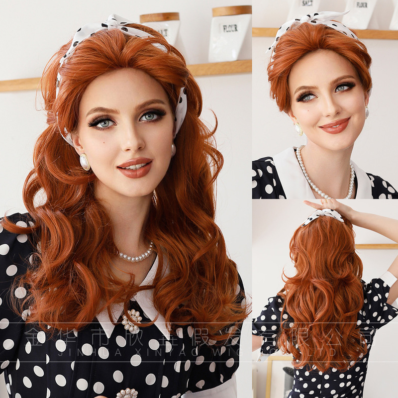Customized Halloween European and American Maid Wig Headgear Cosplay Wig I Love Lucy Easter Wig