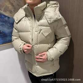 高版本P家25秋冬新款90鸭绒休闲百搭可拆卸帽子保暖面包羽绒服