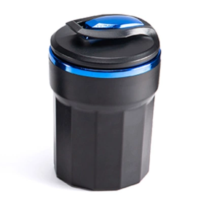Car Ashtray with Pop-Up Lid Car ashtray - a08-2-blue-h115outer-diameter-77mm