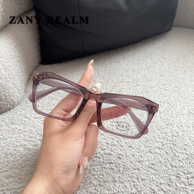 Nuevo ojo de gato retro cara llana Internet celebridad marco negro gafas de luz anti-azul personalidad Calle Cruz llano fabricante de Marco en stock