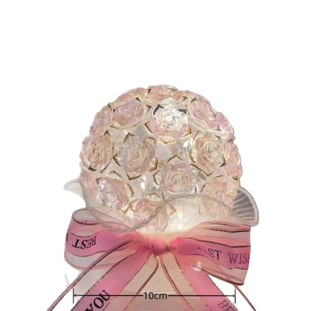 Diy Rose Night Light 520 Flores nunca marchitas hechas a mano para enviar a las novias, amantes, ramo del día de la madre, regalo Tanabata