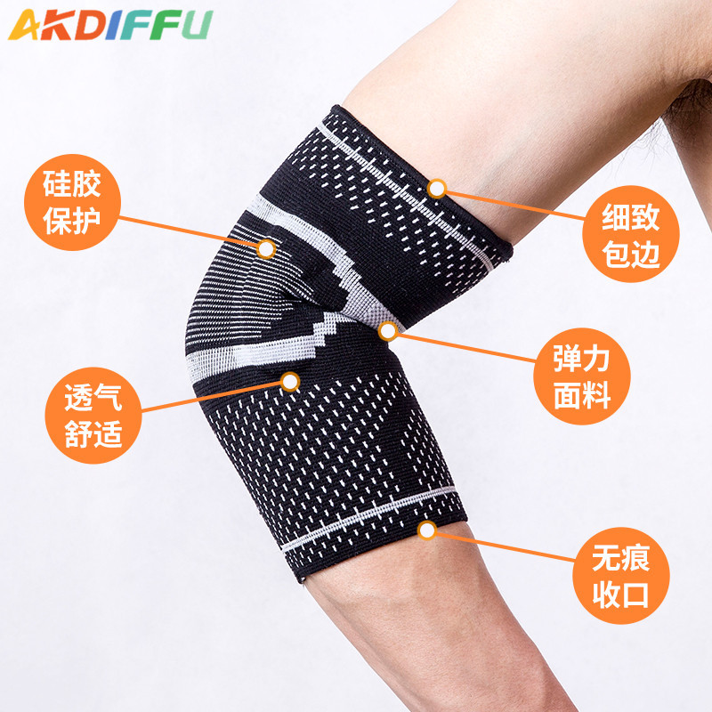 Venta caliente transfronteriza nueva almohadilla protectora de silicona codo protección de punto transpirable deportes fitness silicona codo protección al por mayor