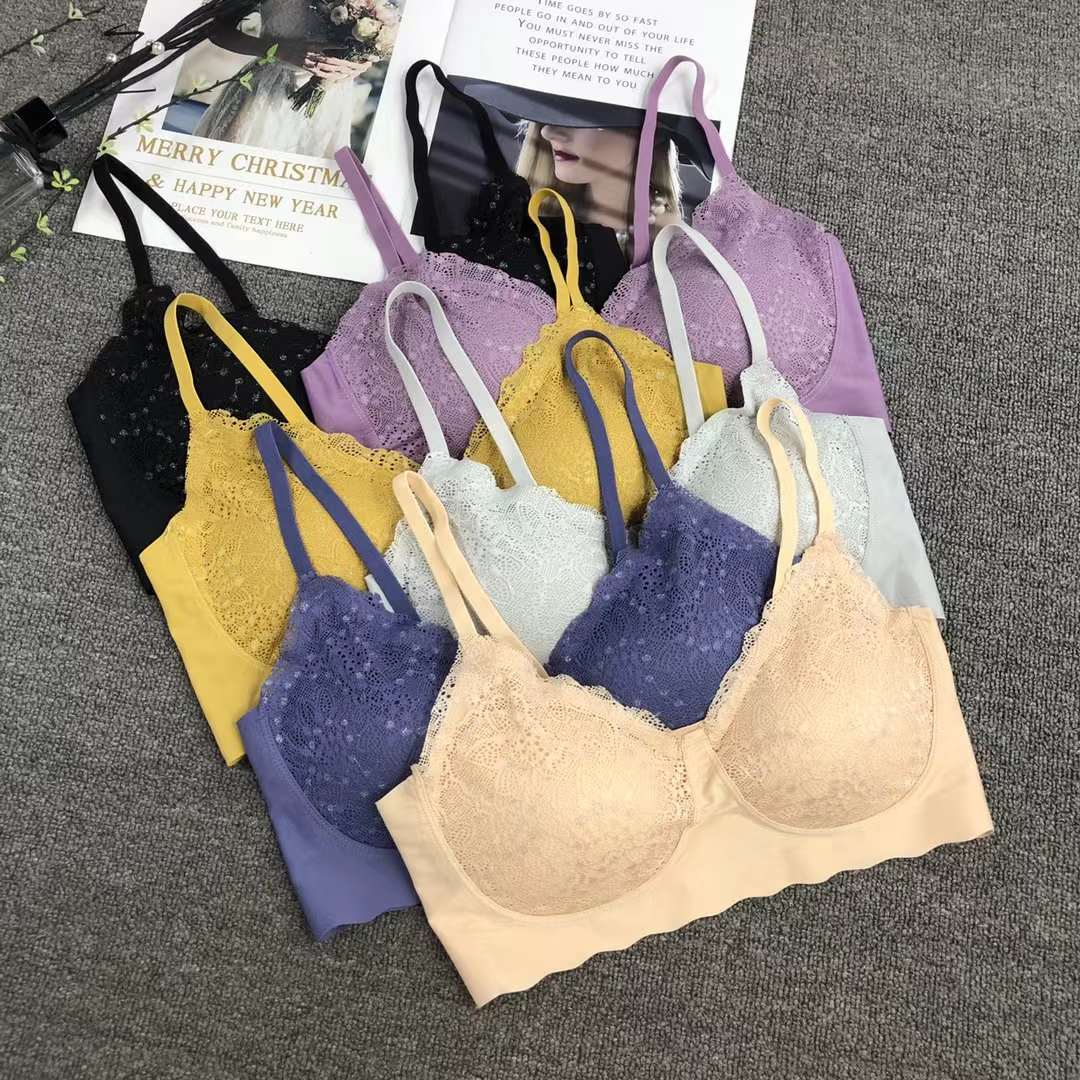 Nueva inconsútil alta elástico Sling encaje belleza de las mujeres chaleco inalámbrico yoga sujetador ropa interior deportiva lote image 1