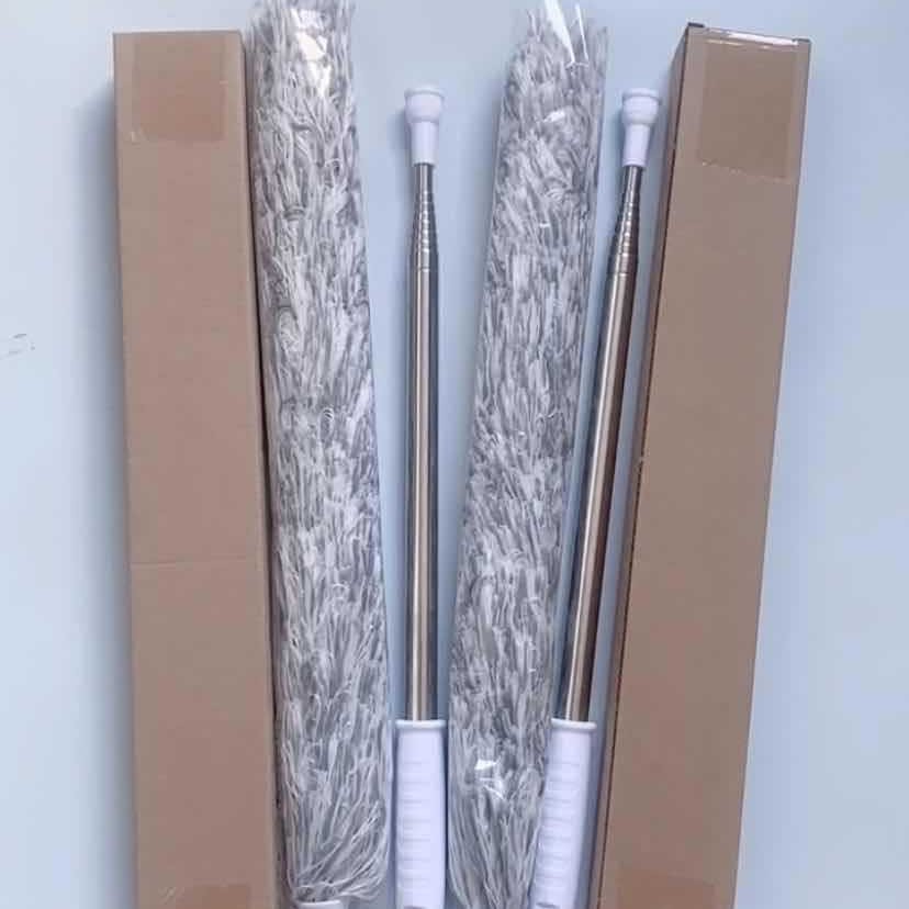 Multifuncional polvo plumero pluma plumero retráctil mango largo cepillo de polvo hogar polvo estático plumero 280cm