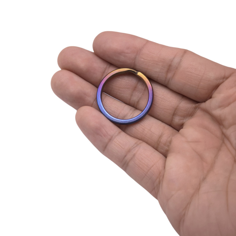 チタン合金キーホルダーキーリング純チタンキーホルダーメーカー卸売り10-35mm多目的錆びないリング|undefined