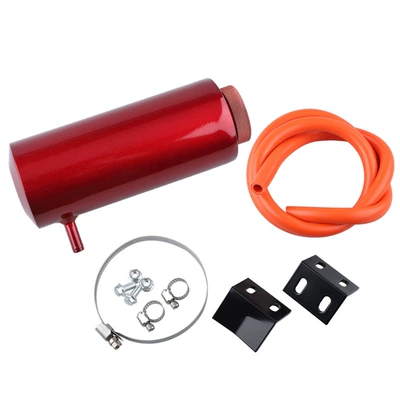Cross-Border Hot-Selling Car Modification Universal Accessories Cooling Pot Auxiliary Water Tank Aluminum Alloy Overflow Bottle Auxiliary Water Tank 800ml (Water tank) - red