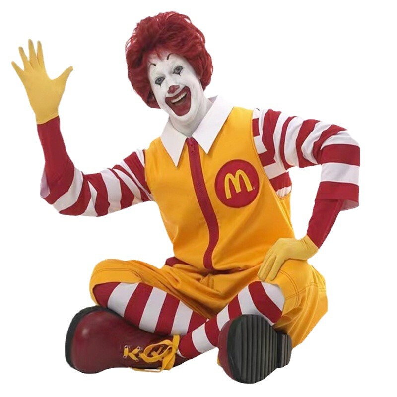 速売通McDonaldマクドナルドおじさんCos服仮装舞踏会コスプレ道化師キャラクター迎賓衣装|undefined