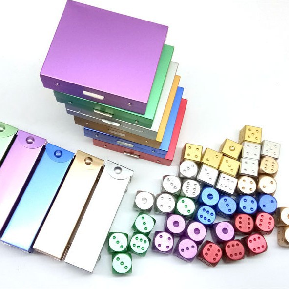 Supply direct -selling aluminum dice metal color whole set of metal…