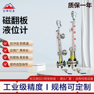 磁翻板液位计不锈钢磁翻板水位传感器刻度表浮子球液位计厂家直销
