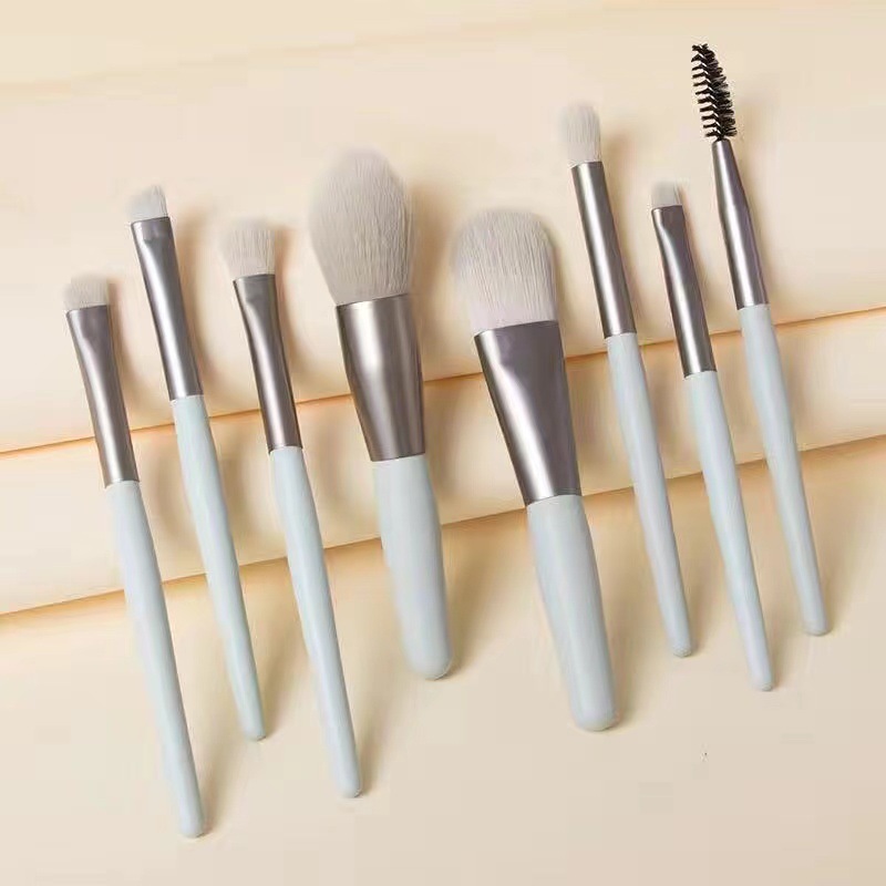 Nuevo conjunto de 13 cepillo de maquillaje azul de cuatro estaciones portátil de cepillo blush de pelo suave detalle de cepillo de sombra de ojos conjunto completo de herramientas de maquillaje