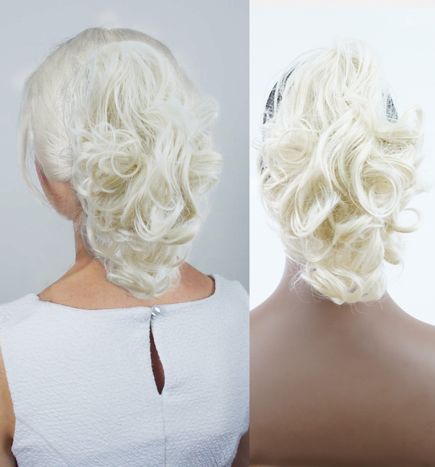 Comercio exterior transfronterizo Amazon peluca Cola de Caballo nuevo rizado alta temperatura de seda pinza modelado Cola de Caballo tocado