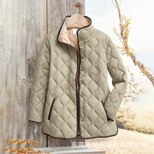 2025新款立领裥棉女卫衣 纽扣女式卫衣