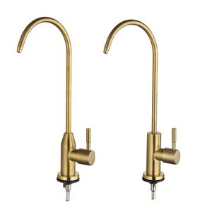 304 stainless steel wire drawing gold faucet kitchen water purifier Faucet Direct drinking faucet