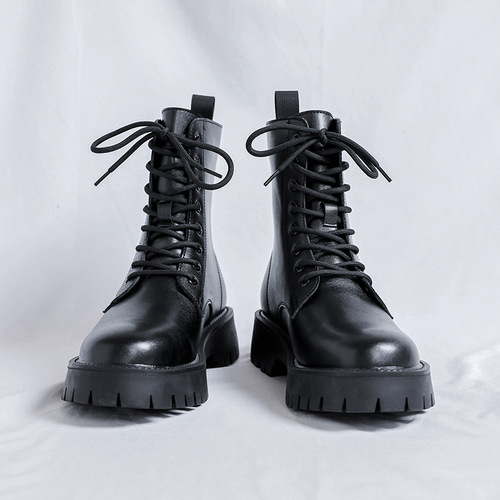 Martin boots men's British style high-top boots summer new mid-top leather shoes workwear Chelsea short boots 8228-R