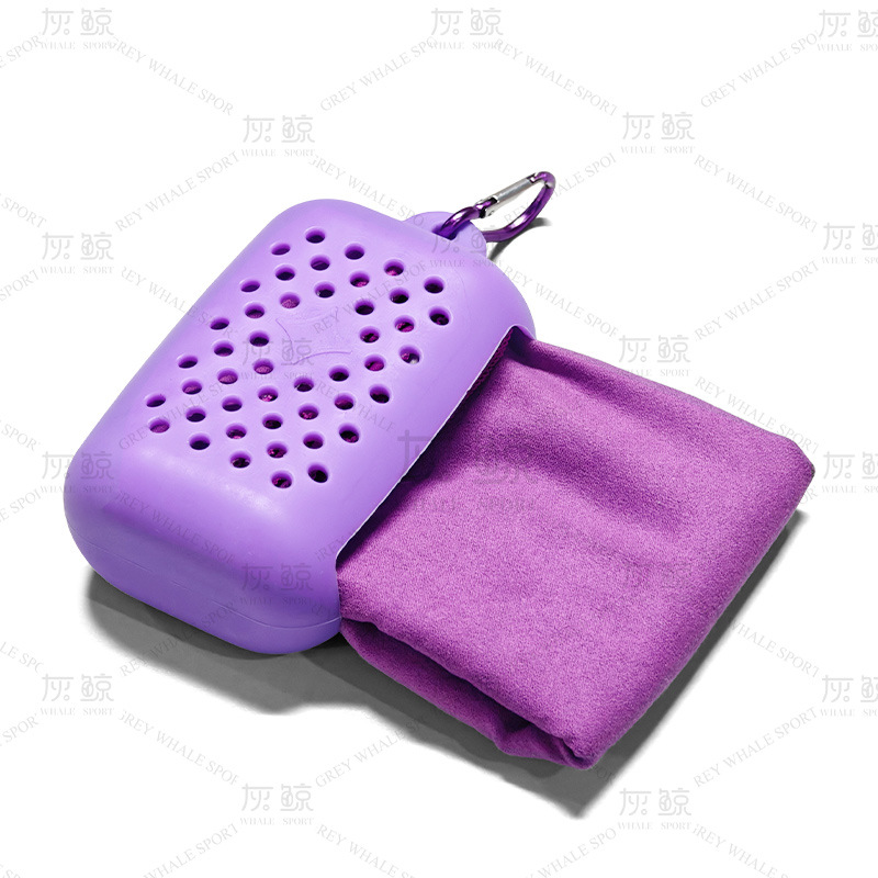 보라색 긴 실리콘 슬리브