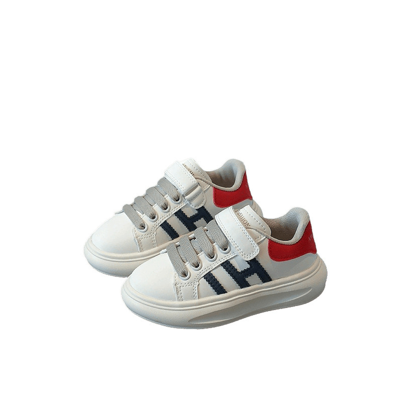 Zapatillas de plataforma para niños 024 otoño nuevo estilo niña todo fósforo zapatos blancos suela EVA zapatos deportivos de moda para niños marea